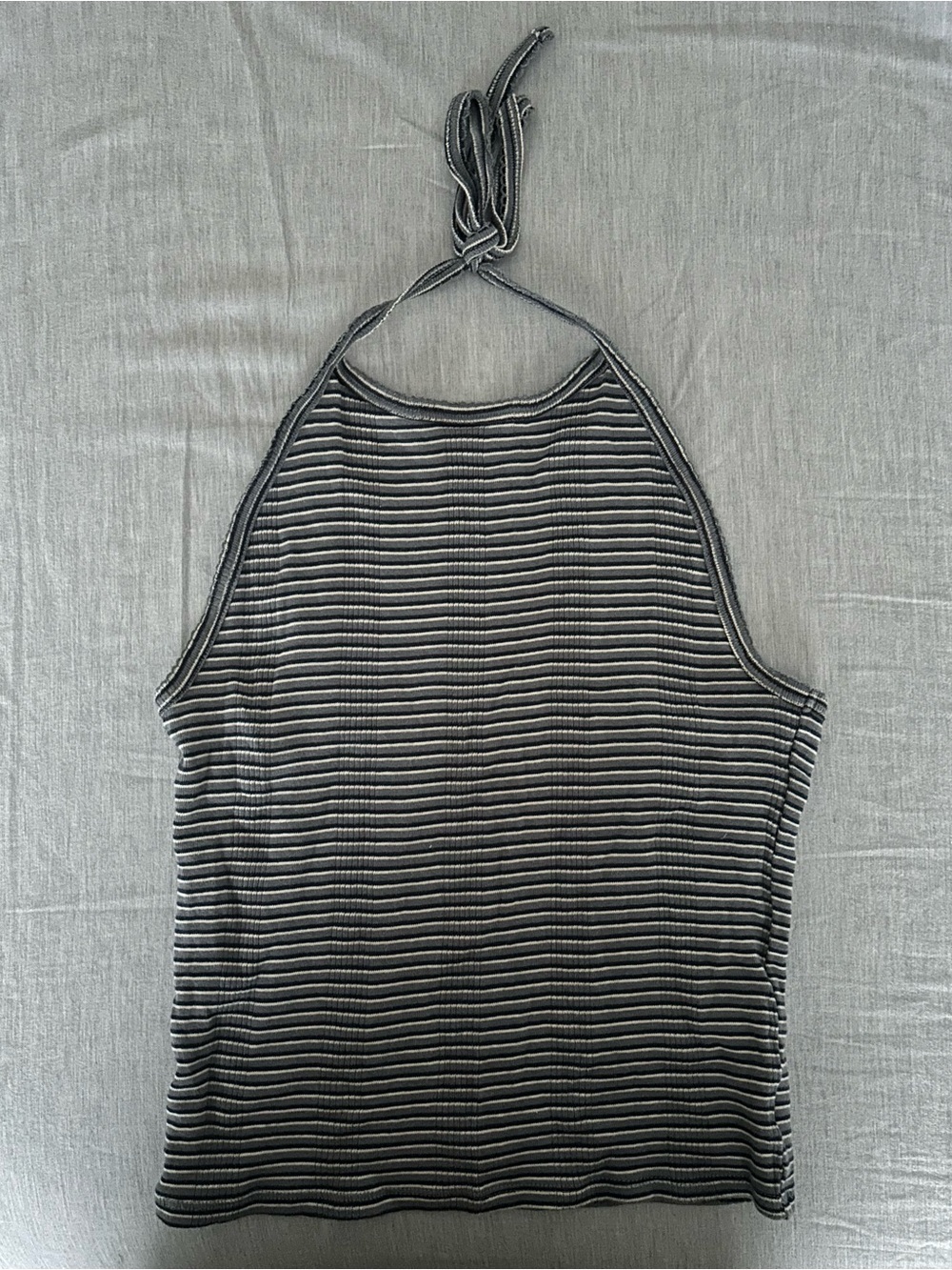 American Eagle Striped Halter Crop Top - Medium